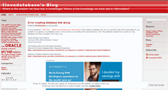 Desktop Screenshot of ilovedatabase.wordpress.com