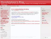 Tablet Screenshot of ilovedatabase.wordpress.com