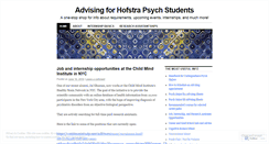 Desktop Screenshot of hofstrapsychadvising.wordpress.com