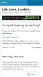 Mobile Screenshot of lifelovelipstick.wordpress.com