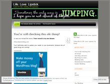 Tablet Screenshot of lifelovelipstick.wordpress.com