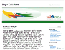 Tablet Screenshot of call2roots.wordpress.com