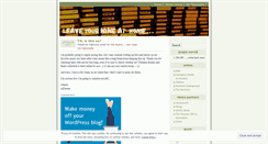 Desktop Screenshot of leaveyournineathome.wordpress.com