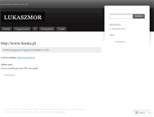 Tablet Screenshot of lukaszmor.wordpress.com