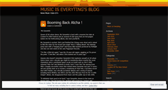 Desktop Screenshot of musiciseveryting.wordpress.com