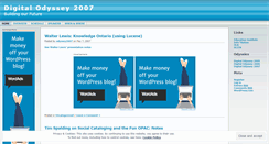 Desktop Screenshot of odyssey2007.wordpress.com