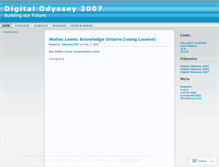 Tablet Screenshot of odyssey2007.wordpress.com