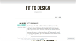 Desktop Screenshot of fittodesign.wordpress.com