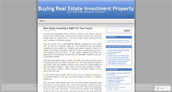 Desktop Screenshot of investmentproperty.wordpress.com