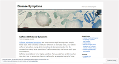 Desktop Screenshot of diseasesymptoms.wordpress.com