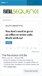 Mobile Screenshot of fatalsequence.wordpress.com