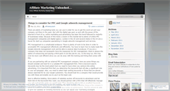 Desktop Screenshot of affiliatesystart.wordpress.com