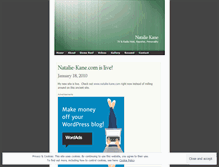 Tablet Screenshot of natalieakane.wordpress.com
