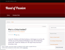 Tablet Screenshot of handofpassion.wordpress.com