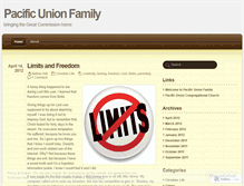 Tablet Screenshot of pacificunionfamily.wordpress.com