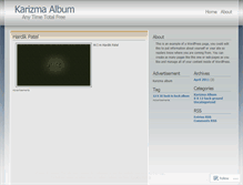 Tablet Screenshot of karizmaalbum.wordpress.com