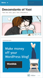 Mobile Screenshot of descendantsofyaoi.wordpress.com
