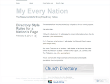 Tablet Screenshot of myeverynation.wordpress.com