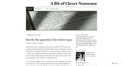 Desktop Screenshot of abitofclevernonsense.wordpress.com