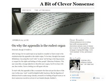 Tablet Screenshot of abitofclevernonsense.wordpress.com