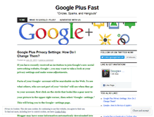 Tablet Screenshot of googleplusfast.wordpress.com