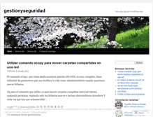 Tablet Screenshot of gestionyseguridad.wordpress.com