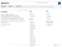 Tablet Screenshot of maverick007.wordpress.com