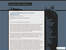 Tablet Screenshot of dersimzaza.wordpress.com