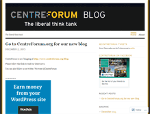 Tablet Screenshot of centreforumblog.wordpress.com