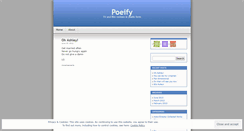 Desktop Screenshot of poeify.wordpress.com