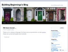 Tablet Screenshot of buildingbeginnings.wordpress.com