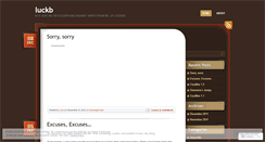 Desktop Screenshot of luckb.wordpress.com