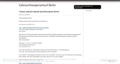 Desktop Screenshot of gebrauchtwagenankaufberlin.wordpress.com