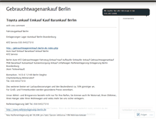 Tablet Screenshot of gebrauchtwagenankaufberlin.wordpress.com