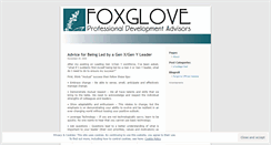 Desktop Screenshot of foxgloveadvisors.wordpress.com