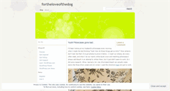 Desktop Screenshot of fortheloveofthedog.wordpress.com
