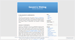 Desktop Screenshot of gowers.wordpress.com