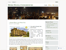 Tablet Screenshot of metromanilacondominium.wordpress.com