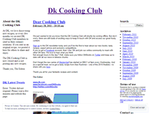 Tablet Screenshot of dkcookingclub.wordpress.com
