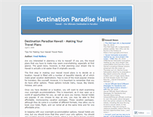 Tablet Screenshot of destinationparadisehawaii.wordpress.com