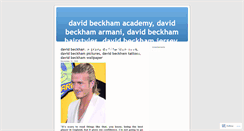Desktop Screenshot of davidbeckhambio.wordpress.com