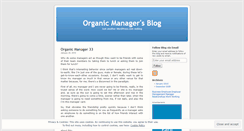 Desktop Screenshot of organicmanager.wordpress.com