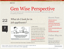 Tablet Screenshot of genwiseperspective.wordpress.com