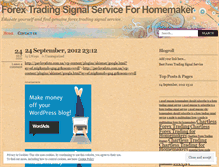 Tablet Screenshot of forextradingsignalserviceforhomemaker.wordpress.com