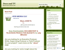 Tablet Screenshot of docsandtv.wordpress.com