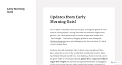 Desktop Screenshot of earlymorningoats.wordpress.com