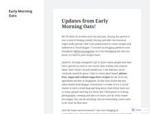 Tablet Screenshot of earlymorningoats.wordpress.com