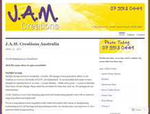 Tablet Screenshot of jamcreationsaustralia.wordpress.com