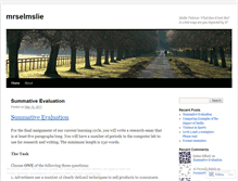 Tablet Screenshot of mrselmslie.wordpress.com