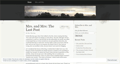 Desktop Screenshot of mrsandmrs.wordpress.com